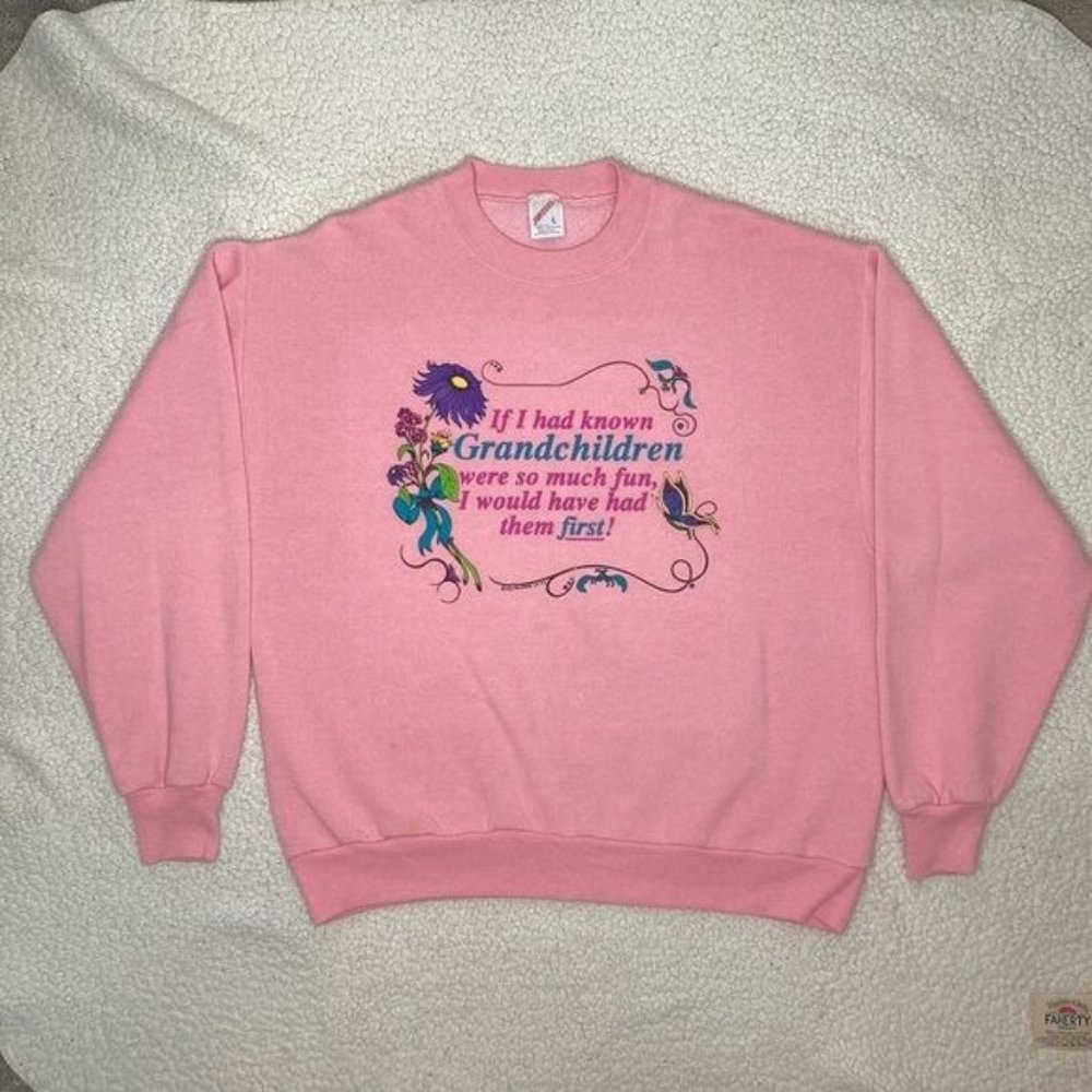 Vintage Jerzees Witty Grandmother Sweatshirt: Size Large